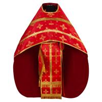 Иерейское облачение, шелк "Святительский", красное с золотом