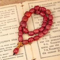 Четки из ладанного дерева с разделителями, на 30 бусин, красные