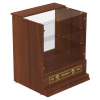 Свечная лавка "Судиславская". Секция №3, напольная витрина, цвет "ноче экко", "кипарис" с золотом (поталь)