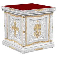 Облачение на престол "Вологодское" белое с золотом (поталь)