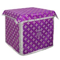 Облачение на престол с пеленой, шелк &quot;Святительский&quot;, фиолетовое с серебром