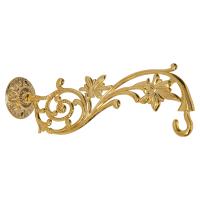 Кронштейн для лампад большой, цинковый сплав, цвет "под золото", 32х10,5 см