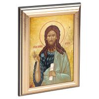 Икона Пророка, Предтечи и Крестителя Господня Иоанна в пластиковой рамке, черная с золотом, 13х1,5х1
