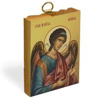 Икона Архангела Михаила на деревянной основе, на холсте с золочением