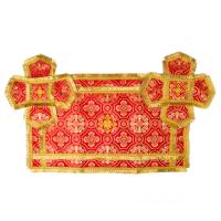 Покровцы и воздух, шелк &quot;Горненский&quot;, красные с золотом