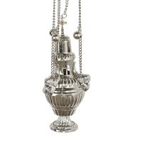 Кадило, цинковый сплав, цвет &quot;под серебро&quot;, 10х23,5 см, У 55-0343