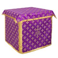 Облачение на престол с пеленой, шелк "Святительский", фиолетовое с золотом