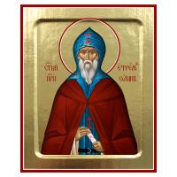 Икона преподобного Ефрема Сирина, на дереве, золочение (поталь), 12,5х16 см