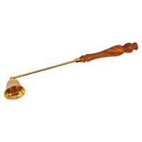 Гасильник для свечей церковный латунный с деревянной ручкой, длина 28 см, У 13-0170