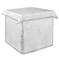 Облачение на престол с пеленой, шелк &quot;Горненский&quot;, белое с серебром