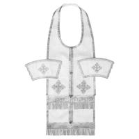 Требный набор / комплект, шелк "Горненский", с подкладом, белый с серебром