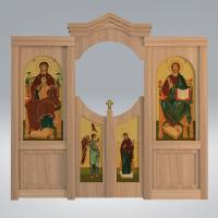 Иконостас одноярусный, цвет "дуб честерфилд", 256х243х22 см