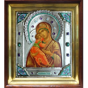 Купить иконы святых в окладе под золото:фото и цены икон в ризе от ПравМир ЮА