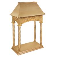 Аналой клиросный &quot;Суздальский&quot;, цвет &quot;золото&quot;, колонны, четырехсторонний, высота 133 см