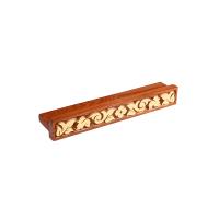 Полочка для икон "Суздальская" прямая, цвет "кипарис" с золотом (поталь)