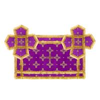 Покровцы и воздух, шелк &quot;Святительский&quot;, фиолетовые с золотом