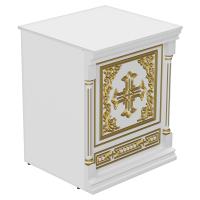 Свечная лавка "Судиславская". Секция №2, белая с золотом (патина)