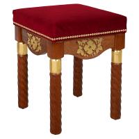 Пуф церковный &quot;Суздальский&quot;, цвет &quot;кипарис с золотом&quot; (поталь), 40х40х50 см