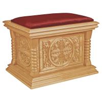 Лавка-сундук храмовая "Костромская", цвет "золото", высота 51 см