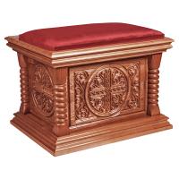 Лавка-сундук храмовая &quot;Костромская&quot;, цвет &quot;кипарис&quot;, высота 51 см