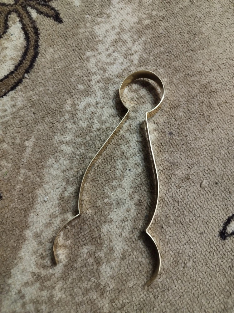 Щипцы для угля, латунь, длина 18,5 см