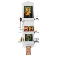 Полка для икон "Суздальская" прямая, цвет белый, 3 яруса