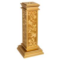 Подставка под хоругвь, крест, икону "Ивановская", цвет "золото", прямая