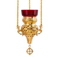 Лампада подвесная, латунь, 11х17 см