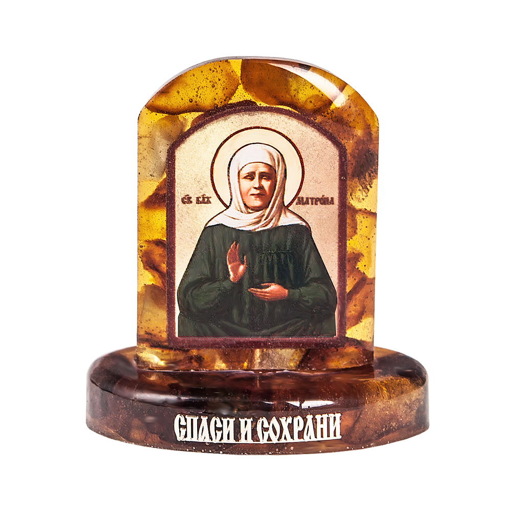 Икона настольная блаженной Матроны Московской, 3,5х3,5 см