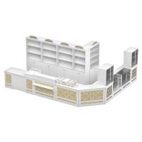 Свечная лавка "Суздальская". Компоновка №3 белая с золотом (поталь)