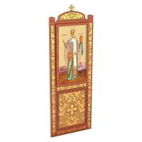 Киот пристенный "Суздальский", цвет "кипарис" с золотом (поталь)