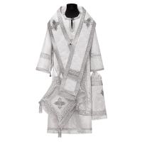 Архиерейское облачение белое, парча, вышитый галун