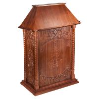 Аналой клиросный "Суздальский", цвет "кипарис", тумба, четырехсторонний, 85х48х134 см