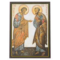 Икона апостолов Петра и Павла, МДФ, 6х9 см