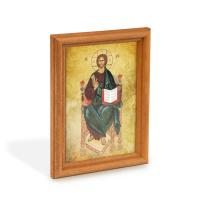 Икона &quot;Спас на Престоле&quot; в деревянной рамке, цвет &quot;кипарис&quot;,12х1,5х17 см
