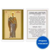 Икона великомученицы Анастасии Узорешительницы с тропарем, ламинированная, 6х8 см (упаковка 10 шт.)