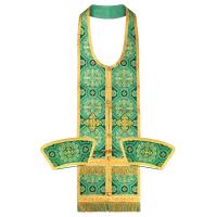 Требный набор / комплект, шелк "Горненский", с подкладом, зеленый с золотом Требный набор / комплект, шелк "Горненский", с подкладом, зеленый с золотом