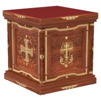 Облачение на престол "Вологодское", цвет "кипарис" с золотом (поталь)