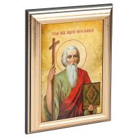 Икона апостола Андрея Первозванного в пластиковой рамке, 13х1,5х18 см