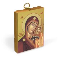 Икона Божией Матери "Казанская" на деревянной основе, на холсте с золочением