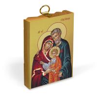 Икона "Святое семейство"  на деревянной основе, на холсте с золочением