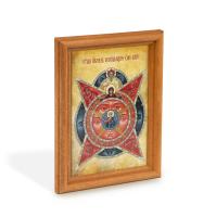 Икона "Всевидящее око Божие" в деревянной рамке, цвет "кипарис",12х1,5х17 см