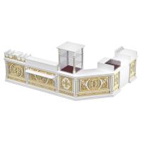 Свечная лавка "Судиславская". Компоновка №5 белая с золотом (патина)