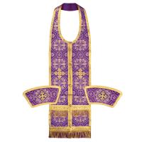 Требный набор / комплект, шелк "Горненский", с подкладом, фиолетовый с золотом