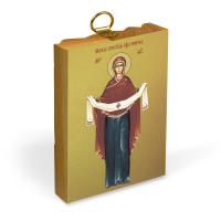 Икона Покрова Пресвятой Богородицы (№2) на деревянной основе, на холсте с золочением
