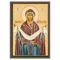 Икона Божией Матери "Покров Пресвятой Богородицы", МДФ, 6х9 см