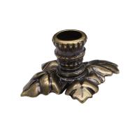 Подсвечник настольный литой "Дубовый лист", бронза, 3,5х2,5х1,5 см