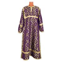 Стихарь алтарника, шелк &quot;Николаевский&quot;, фиолетовый с золотом