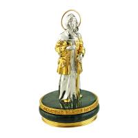 Скульптура &quot;Ксения Петербургская&quot; из ювелирного сплава в позолоте и серебрении, 11 см