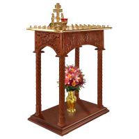 Панихидный стол на 70-100 свечей "Суздальский", цвет "кипарис", колонны, высота 100 см